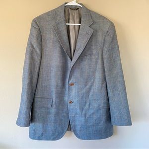 Southwick Blue Green Brown Plaid Suit Jacket Sports Coat Blazer